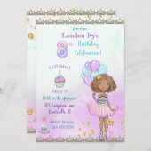 Girl Princess American Einladung (Vorne/Hinten)