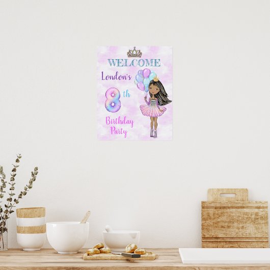 Girl Princess American Poster (Küche)