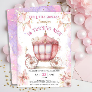 Girl Princess einmal am 9. Geburtstag Einladung