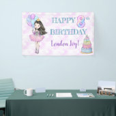 Girl Princess Lavender Turquoise Banner (Messeveranstaltung)