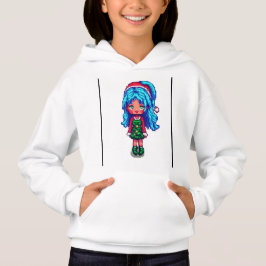 Girl pullover Hoodie Bleu