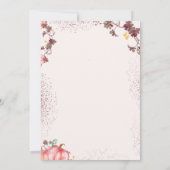 Girl Pumpkin 1. Geburtstag Einladung - Fall (Rückseite)