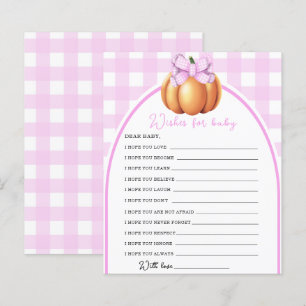 Girl Pumpkin Baby Dusche - Wünsche für das Baby