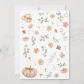 Girl Pumpkin Baby Shower Einladung (Rückseite)