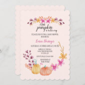 Girl Pumpkin Baby Shower Einladung (Vorne/Hinten)