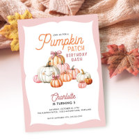Girl Pumpkin Patch Bows Birthday Party