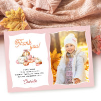 Girl Pumpkin Patch Bows Geburtstagsparty Danke