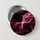 Girl Punk Rock Pink Energy Waves Button (Vorne & Hinten)