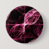 Girl Punk Rock Pink Energy Waves Button (Vorderseite)