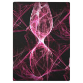 Girl Punk Rock Pink Energy Waves Klemmbrett (Rückseite)