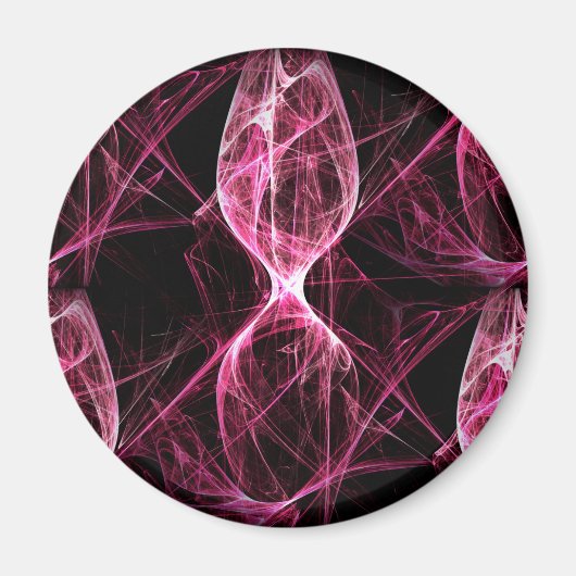 Girl Punk Rock Pink Energy Waves Magnet (Vorne)