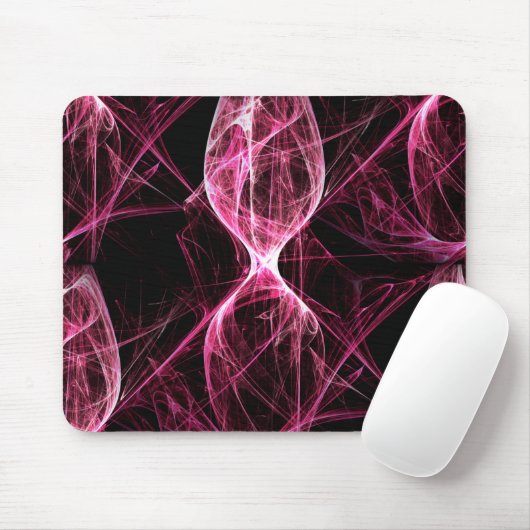 Girl Punk Rock Pink Energy Waves Mousepad (Mit Mouse)
