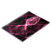 Girl Punk Rock Pink Energy Waves Notizblock (Linke Seite)