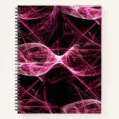 Girl Punk Rock Pink Energy Waves Notizblock (Vorderseite)