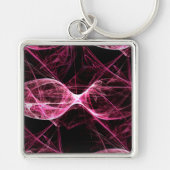 Girl Punk Rock Pink Energy Waves Schlüsselanhänger (Vorne)