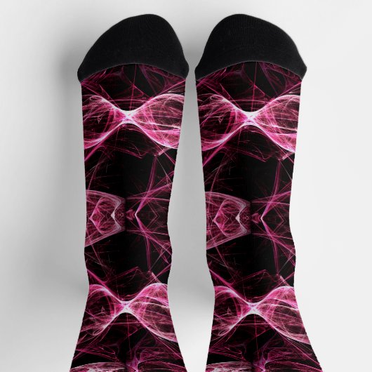 Girl Punk Rock Pink Energy Waves Socken (Oben)