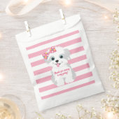 Girl Puppy Birthday Party Geschenktütchen (Ausgeschnitten)