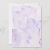 Girl Purple Shell Baby Shower Invitation Einladung (Rückseite)