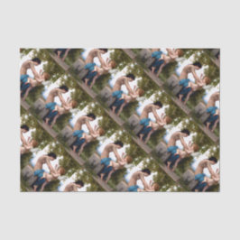 Girl Pushing Cupid Valentine Bouguereau Malerei Seidenpapier