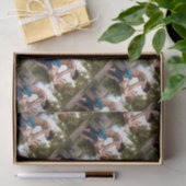 Girl Pushing Cupid Valentine Bouguereau Malerei Seidenpapier (Geschenk)