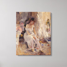 Girl Putting auf ihre Strümpfe (von Berthe Morisot