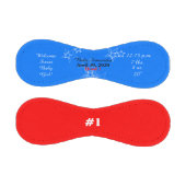 Girl Quad Birth Stats Red White Blue Baseball (Paneele)