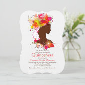 Girl Quinceñera Einladung (Stehend Vorderseite)