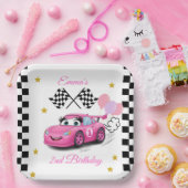 Girl Racing Birthday Teller | Schnell 1 und zwei (Party)
