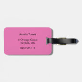 Girl Rainbow Glitzer Monogram Name Luggage Tag Gepäckanhänger (Rückseite horizontal)