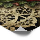 Girl & Raven im Rose Garden Poster (Ecke)