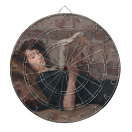 Girl Reading a Book (Reclining on a Divan) Dartscheibe