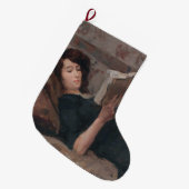 Girl Reading a Book (Reclining on a Divan) Großer Weihnachtsstrumpf (Vorderansicht (hängend))