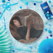 Girl Reading a Book (Reclining on a Divan) Pappteller (Party)