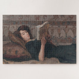 Girl Reading a Book (Reclining on a Divan) Puzzle