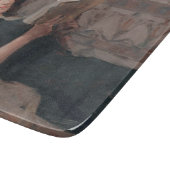 Girl Reading a Book (Reclining on a Divan) Schneidebrett (Ecke)