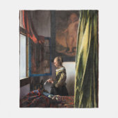Girl Reading a Letter at a Open Window, Vermeer Fleecedecke (Vorderseite)