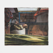Girl Reading a Letter at a Open Window, Vermeer Fleecedecke (Vorderseite (Horizontal))