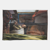 Girl Reading a Letter at a Open Window, Vermeer Geschirrtuch (Horizontal)