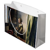 Girl Reading a Letter at a Open Window, Vermeer Große Geschenktüte (Rückseite Schrägansicht)