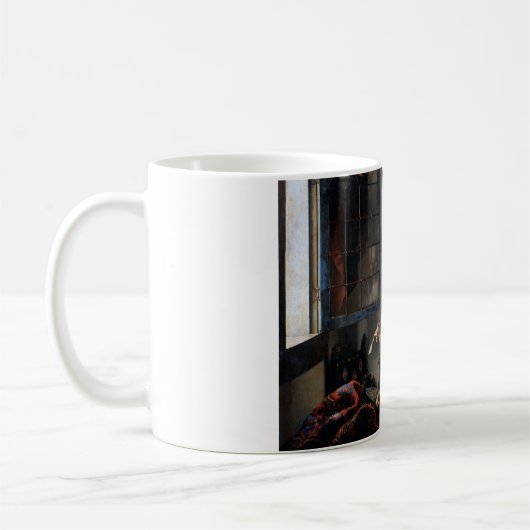 Girl Reading a Letter at a Open Window, Vermeer Kaffeetasse (Links)