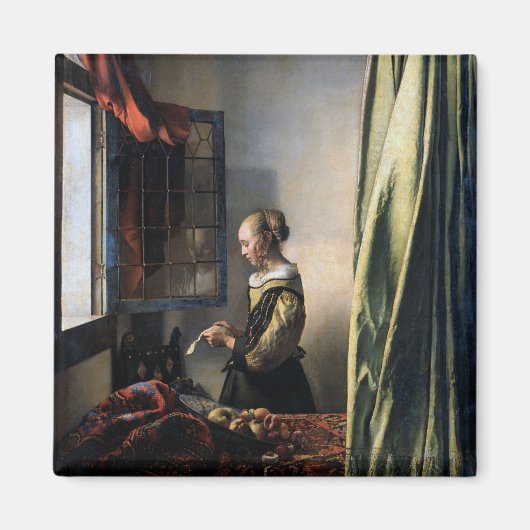 Girl Reading a Letter at a Open Window, Vermeer Magnet (Vorne)
