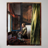 Girl Reading a Letter at a Open Window, Vermeer Poster (Vorne)
