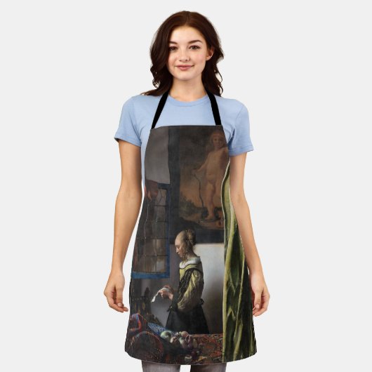 Girl Reading a Letter at a Open Window, Vermeer Schürze (Getragen)