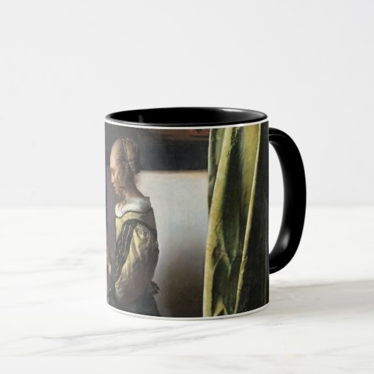 Girl Reading a Letter at a Open Window, Vermeer Tasse (VorderseiteRechts)
