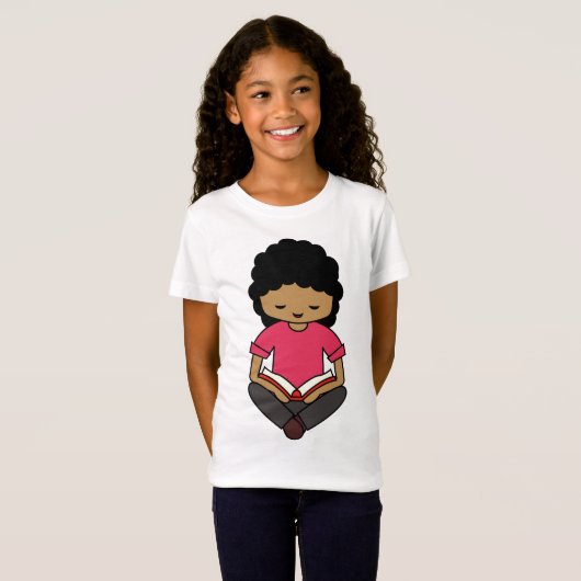 Girl Reading Book T-Shirt (Vorne ganz)