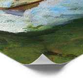 Girl reading by a stream, Sargent 1888 Poster (Ecke)