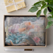 Girl Reading Collage Style Decoupage Paper Seidenpapier (Geschenk)