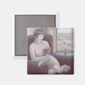 Girl Reading im Sessel 2009 Magnet (Vorderseite/Rückseite)