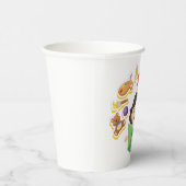 Girl Reading Learning ABC Letters and Toys Pappbecher (Rechts)