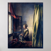 Girl Reading Letter by Open Window | Vermeer | Poster (Vorne)